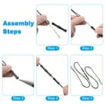 thumbnail image 4 of 12 Strands Bow String Replacement with Bowstring Finger Guards for AMO 60", Black, 4 of 6