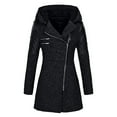 thumbnail image 1 of LSLJS Women Warm Slim Jacket Thick Overcoat Winter Outwear Hooded Zipper Coat, 1 of 4