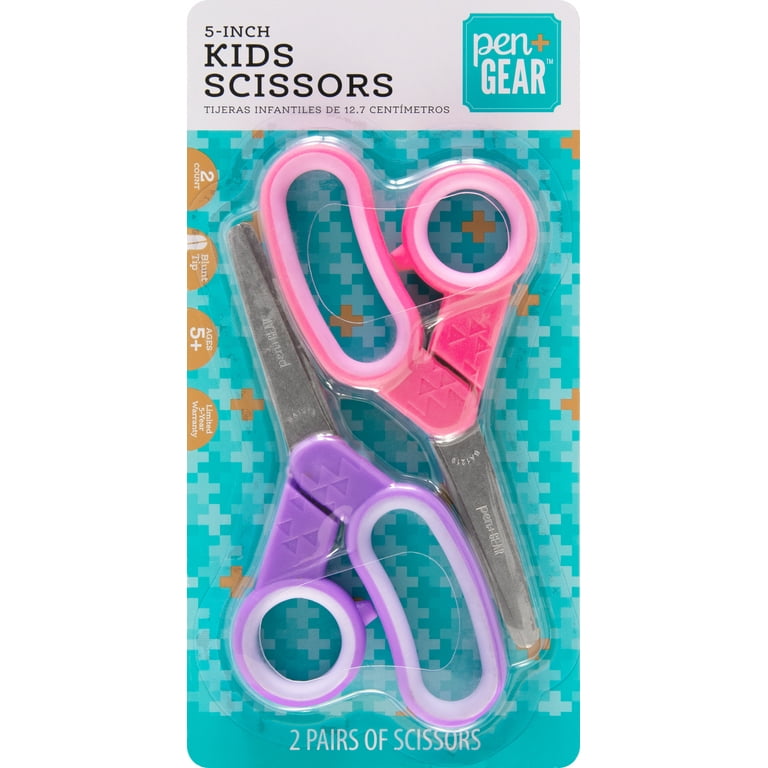  Kids Scissors Classroom Set 12 Pack of Scissors 5 Inch Blunt  Tip Kids Safety, Bulk Pack of Scissors Perfect for School & Craft Projects  (12 Pack) : Toys & Games