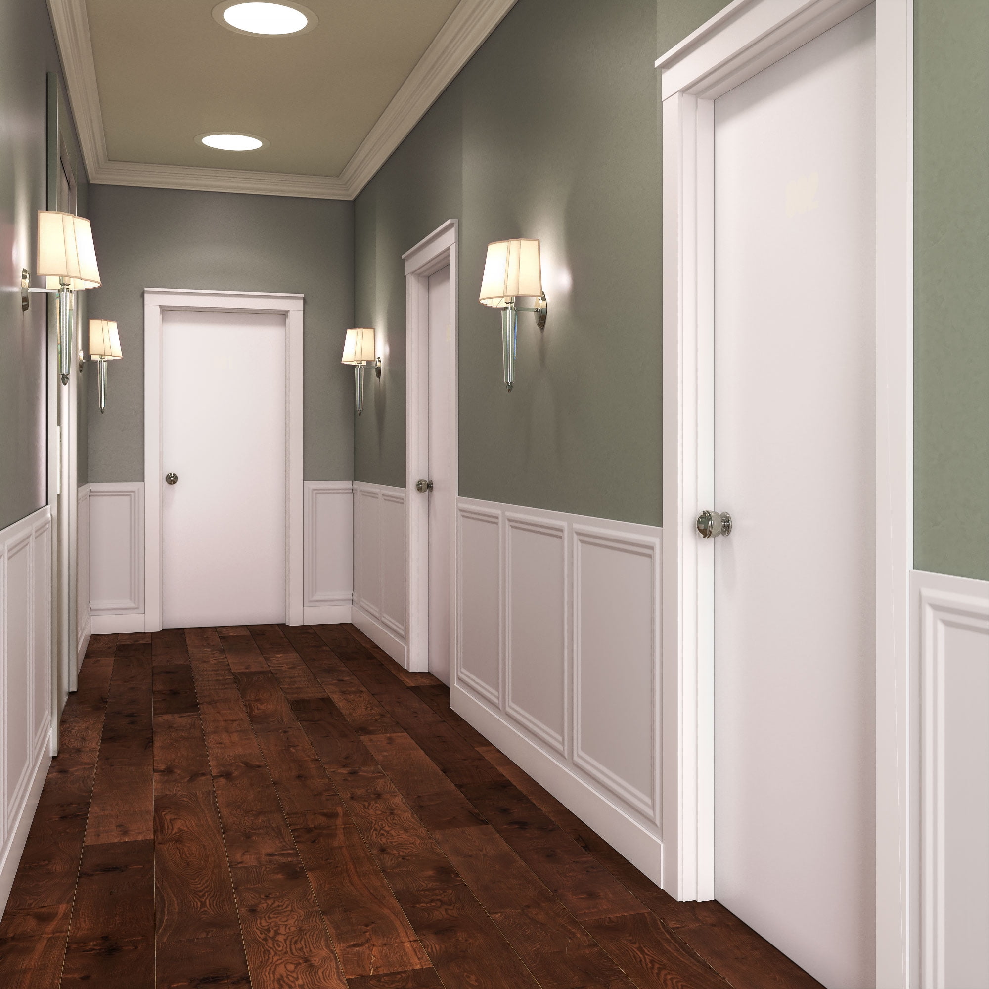 EightDoors 80" x 24" x 1-3/8" Semi-Solid White Primed Core Flush Wood MDF Interior Slab Door (Washington)