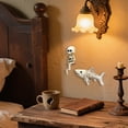 thumbnail image 5 of 2Pcs Funny Fish Fishing Skeletons Sculpture Resins Wall Art For Halloween Aquariums Or Dark Theme Room Decors, 5 of 9