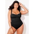 thumbnail image 4 of Swimsuits for All Women's Ruched Twist Front One Piece Swimsuit, 4 of 6