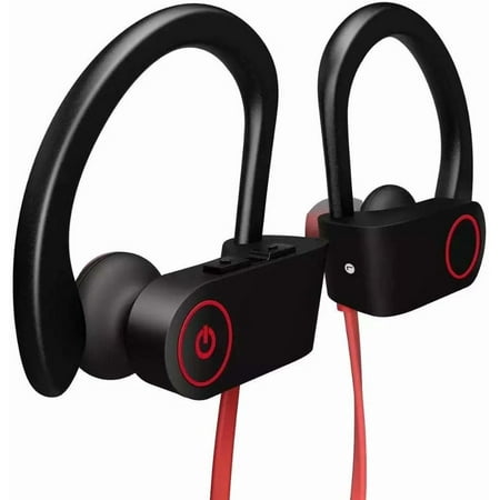 Bluetooth Headphones,Best Wireless Earbuds IPX7 Waterproof Sports Earphones w/Mic HD Stereo Sweatproof in-Ear Earbuds Gym Running Workout 8 Hour Battery Noise Cancelling (Best Bluetooth App For Iphone)