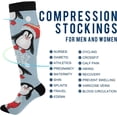 thumbnail image 4 of Coolnut Cute Penguin Compression Socks for Men & Women 1 Pack, Knee High Stockings for Running, Sport, Hiking & Travel, 4 of 6