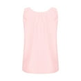 thumbnail image 6 of OKBOP Women's Summer Tops Sleeveless Pink Solid Crew Neck Pleated Tank Top Womens Tshirts, 6 of 7