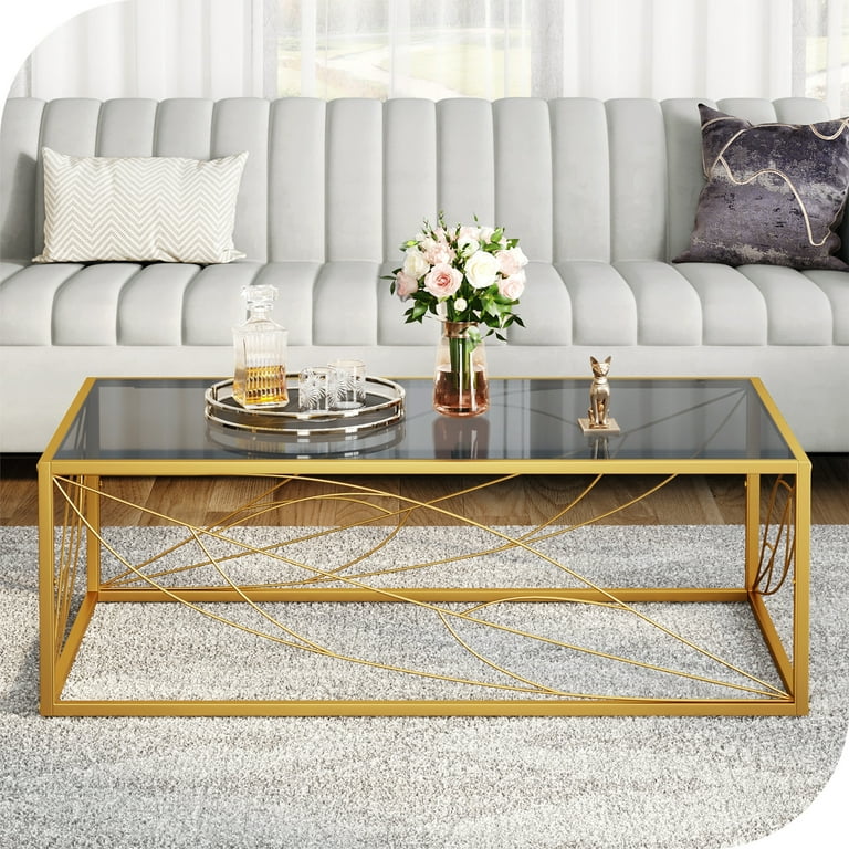 Stone and gold coffee table online