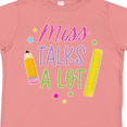 thumbnail image 4 of Inktastic Back to School Miss Talks a Lot Girls Toddler T-Shirt, 4 of 5