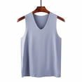 thumbnail image 2 of MSJUHEG Summer Tops Loose Fit Casual Flowy Sleeveless Shirts V Neck Sleeveless Women Halter Top V Neck Sleeveless T Shirts Sleeveless Tops for Women Tops Curved Hem Flowy Gray 5XL, 2 of 9