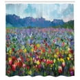 thumbnail image 3 of Ambesonne Art Shower Curtain, Rural Landscape Tulip, 69"Wx84"L, Multicolor, 3 of 3