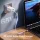 thumbnail image 3 of Cargador Bwine de pared GaN de 65 W, USB C, 3 puertos, con cable de 1,2 m, blanco, 3 of 9