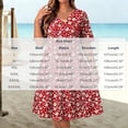 thumbnail image 3 of Ygbgbb Women's Plus Size V‑Neck Short Sleeve Ditsy Floral Print Midi Dress, Comfortable A‑Line Dress with Side Pockets for Summer Vacation Multicolor L, 3 of 8