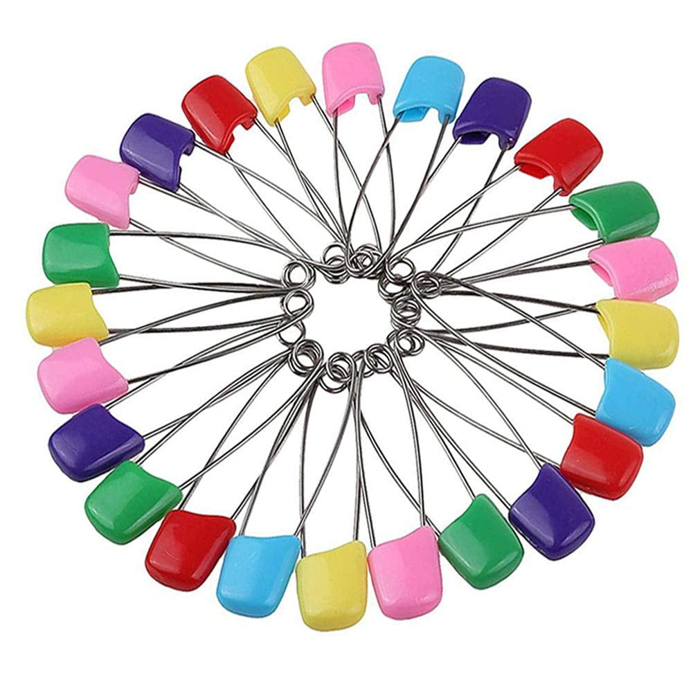 SMILEY SAFETY PINS 2 INCH- ASSORTED COLORS (12PCS) - Dyon Center N.V.