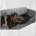 thumbnail image 6 of Saying Soft Flannel Fleece Throw Blanket, Modern Calligraphic Words with Scattered Graphic, Cozy Plush for Indoor and Outdoor Use, 50" x 60", Pale Brown Black, by Ambesonne, 6 of 6