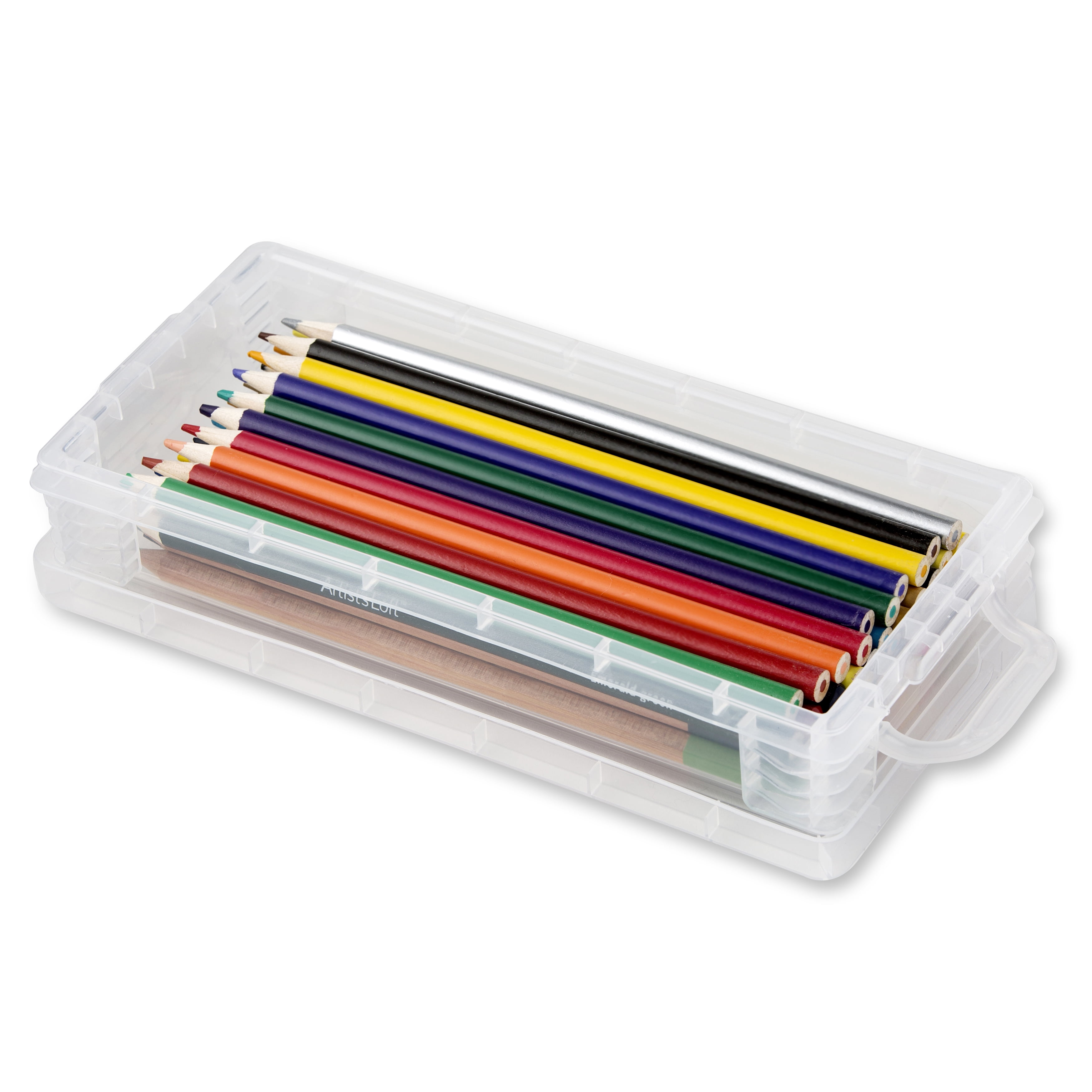 Simply Tidy Durable Plastic Pencil Cases, Clear, 12 Count, 12 Pack