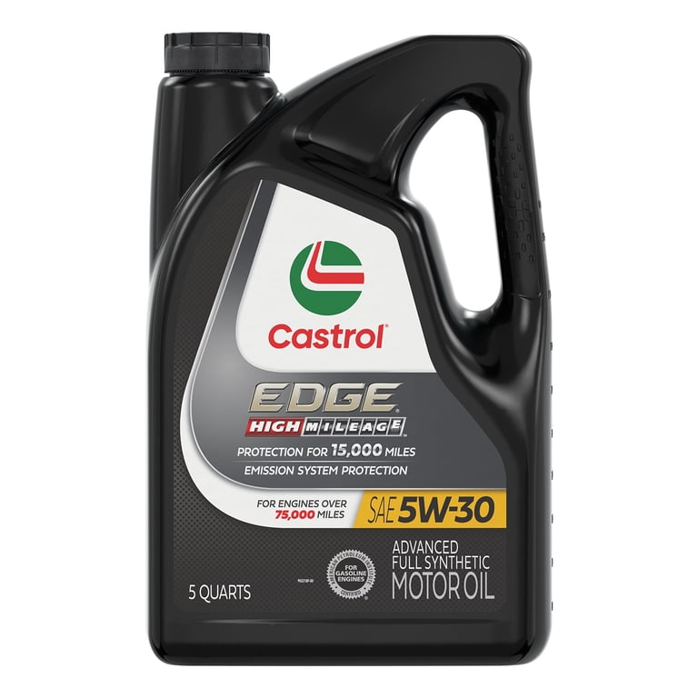 Castrol EDGE High Mileage 5W-30 Full Synthetic Motor Oil - Walmart.com