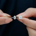 thumbnail image 5 of Rosec Jewels 1.25 CT Classic Moissanite Stud Earrings with Halo, 10K White Gold, 5 of 8