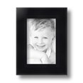thumbnail image 2 of ArtToFrames 4" x 6" Satin Black Double Step Lip Picture Frame, 4x6 inch Black Wood Poster Frame (WOM-1418), 1 Pack, 2 of 6