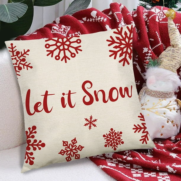 Funda de Almohada Navideña de 45 X 45 Cm. Ideal para Decoración Navideña o de Invierno. Ideal para Sofás.