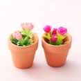 thumbnail image 4 of Walbest Dollhouse Green Plant Handmade Simulated Ceramic Potted Plants Rose Doll House Plant Miniature Landscape, 4 of 7