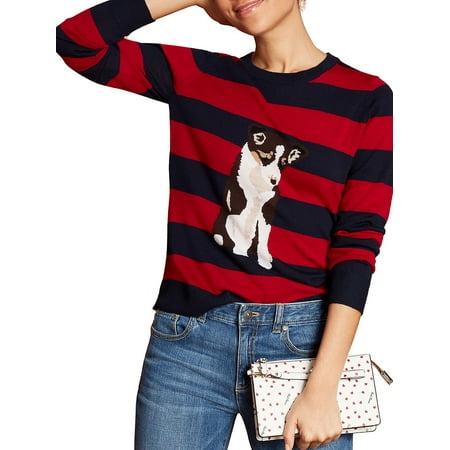 Striped Dog Merino Wool Sweater (Best Way To Store Wool Sweaters)