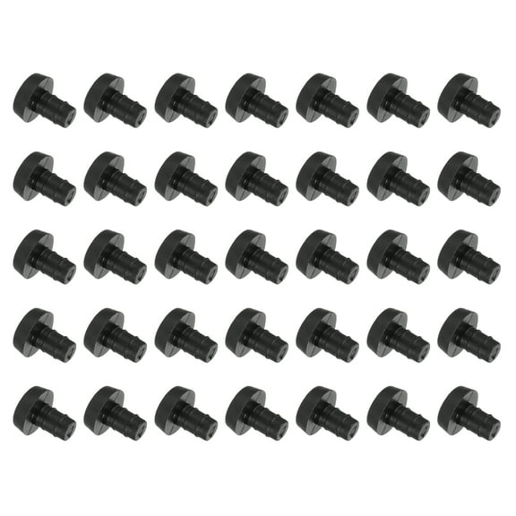 Uxcell 6 x 13mm Soft Stem Bumper, Anti-Collision Embedded Bumper - 35pcs (Black)