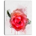 thumbnail image 2 of Belle Rose Rouge Aquarelle - Impression sur Toile Florale, 2 of 4