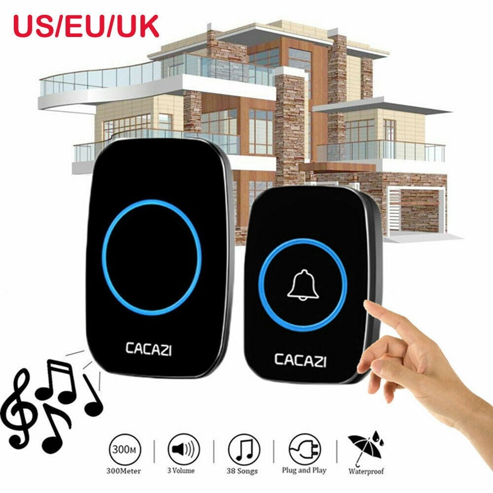 AC 110V Home Security Alarm 38 Music Tunes Wireless Doorbell Transmitter Receiver Home Door Bell Calling System AC 110V Home Security Alarm 38 Music Tunes Wireless Doorbell Transmitter Receiver Home Door Bell Calling System