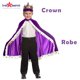 thumbnail image 2 of Disfraz de rey para niños Dress Up America con corona y capa morado, 2 of 7