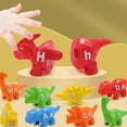 thumbnail image 5 of 26PCS Dinosaur Alphabet Learning Toys 2-4, Educational Toys Gifts for 2 3 4 Year Old, Double Sided ABC Matching Game, Pre Activities Fine Motor Toys 3-5, 5 of 9