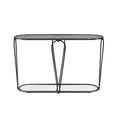 thumbnail image 2 of Gables 1-Shelf Metal Console Table, Black Nickel and Gray, 2 of 7