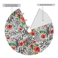 thumbnail image 6 of Cauagu 36" Christmas Tree Skirt Roses Mixed Zebra 1 Pattern Christmas Tree Decorations Tree Mat for Xmas Decorations Occasion Holiday Home Decor -36", 6 of 7