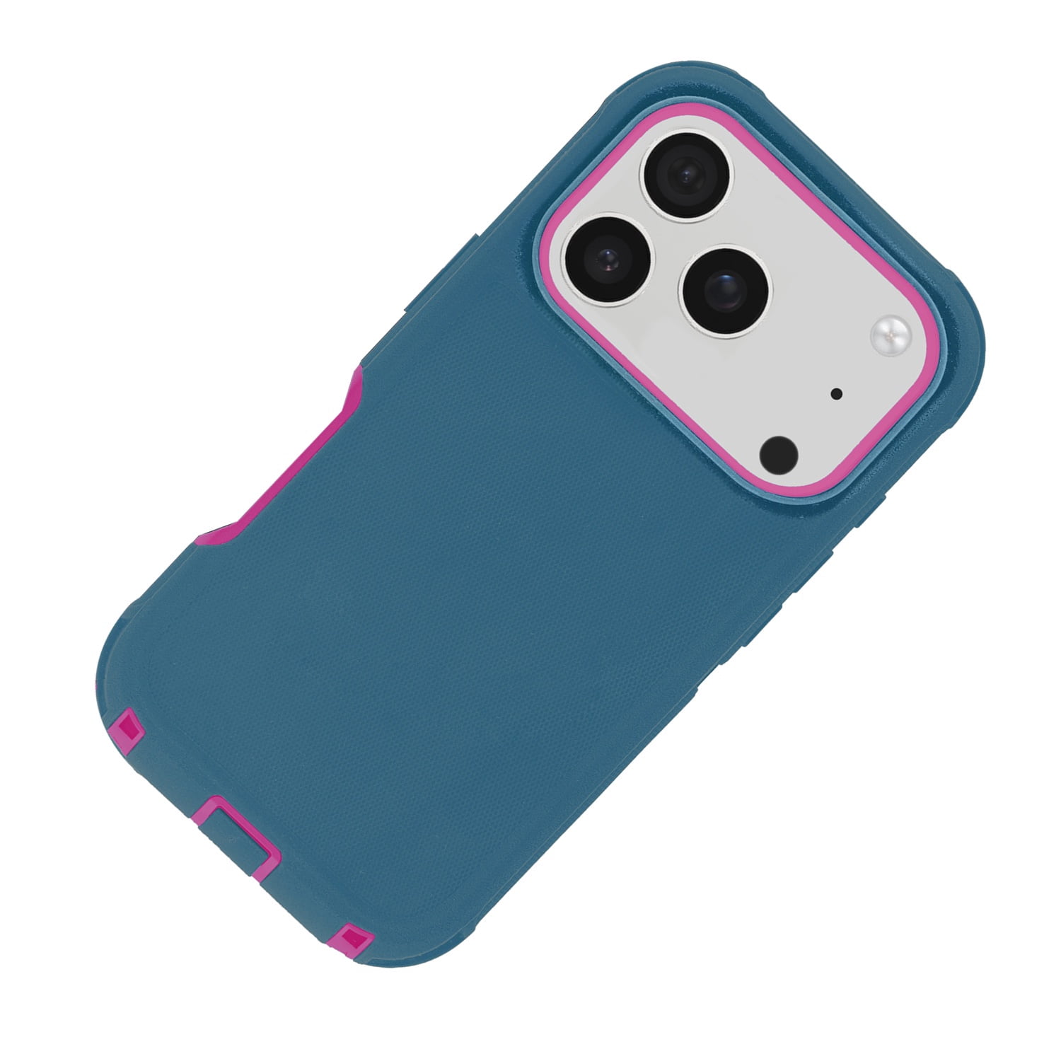 Protective Rugged Cover for iPhone 17 Pro Max - Teal and Pink