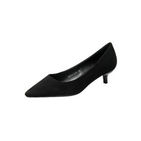 

Colisha Ladies Dress Shoes Slip On Stiletto Heels Pointed Toe Pumps Walking Elegant Office Shoe High Heel Black 3cm 6