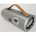 thumbnail image 2 of Open Box – SYLVANIA SP495 Wireless Bluetooth Speaker with Leather Strap – Silver, 2 of 2