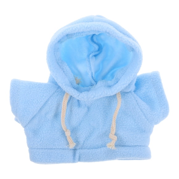 Disfraz de sudadera con capucha para muñeca en miniatura, bonita sudadera con capucha para oso de peluche, ropa de muñeca de color liso para vestir muñecas de peluche de 30 cm.