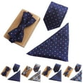 thumbnail image 2 of Cravate pour Homme en Jacquard Cachemire, Cravate d'Affaires avec Pochette Carrée et Nœud Papillon, 2 of 6