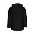 thumbnail image 4 of Womens Fuzzy Jacket with Hood Plush Fleece Warm Winter Outerwear Coat Drawstring Hooded Sweatshirt Cardigans (XL, Black), 4 of 7