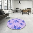 thumbnail image 4 of Ahgly Company Machine Washable Indoor Rectangle Transitional Blossom Pink Area Rugs, 7' x 9', 4 of 7