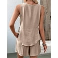 thumbnail image 5 of Womens Summer 2 Piece Outfits Short Sets Matching Sleeveless Tank Top High Waisted Shorts with Pockets M, 5 of 9