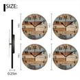 thumbnail image 2 of Battery Operated Analog Wall Clocks Non-Ticking Silent Modern Clock Decorative for Home,Office-The Background Wall Made Of Wooden Planks With Different Colors(14inch), 2 of 4