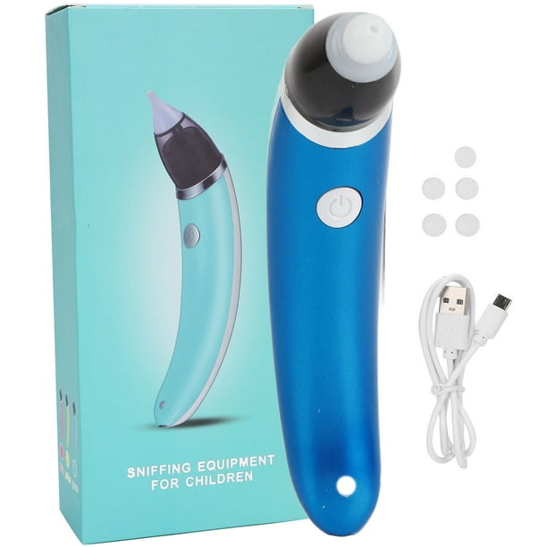 Aspirador nasal eléctrico para bebés, limpiador nasal, dispositivo de succión de mocos y mocos nasales para bebés, azul