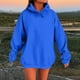 thumbnail image 2 of Camiseta blanca para mujer,Sudadera con capucha para mujer, blusa informal de manga larga, blusa lisa de poliéster, largo regular para casa o el trabajo, sopatenor, 2 of 8