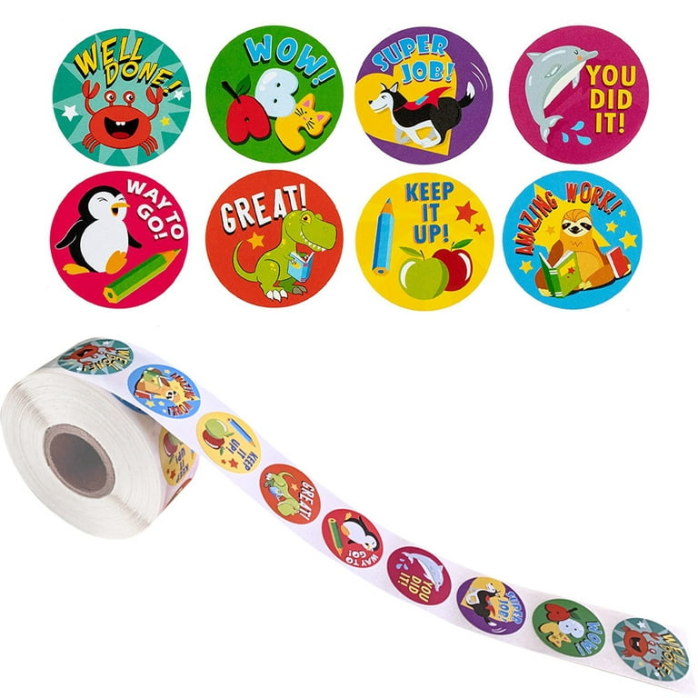 Stickers for Kids Students Adorable Round Dinosaur Animal Encouraging  Stickers in 8 Designs Teacher Encouraging Reward Gifts for Kids Reward  Stickers for Teachers & Nurses(500 Per Roll) 