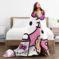 thumbnail image 4 of Hello Kitty Blanket, Super Soft Throw Blanket, Cozy Flannel Blankets For Boys Girls, Warm Blankets For Couch Sofa Bed, 50"X40", 4 of 9