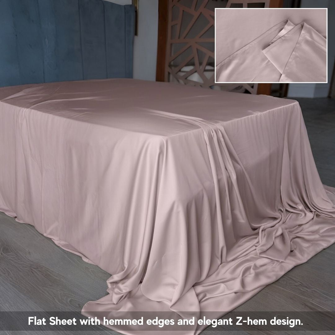Home Prides King Bamboo Sheets Set - 100% Bamboo Viscose, Silky Soft Cooling & Breathable Bamboo Bed Sheets, 4-Piece, 15” deep Pocket, Oeko-Tex Certified, Cocoa Blush