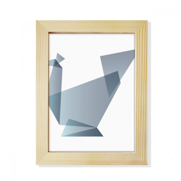 Origa Peacock Geometric Shape Desktop Adorn Photo Frame Display Art Painting Wooden