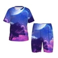 thumbnail image 1 of Balery Dreamy Colorful Starry Sky Conjunto de Pijama Infantil de Manga Corta con Estampado – Ropa de Dormir de Algodón Suave-Medium, 1 of 6