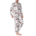 thumbnail image 2 of Salouo Koi Fish Print Button-Front Long Sleeve Pajama Set for Men, Soft 2Pjs Men's Long Sleeve Sleepwear-XX-Large, 2 of 7
