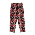 thumbnail image 4 of Naloa Rose Flowers Print Women’s Ultra-Soft Comfy Pajama Lounge Pants with Pockets & Drawstring, 4 of 8