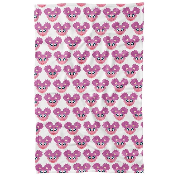 Sesame Street Simple Abby Pattern Officially Licensed Fleece Blanket 36' x 58'
